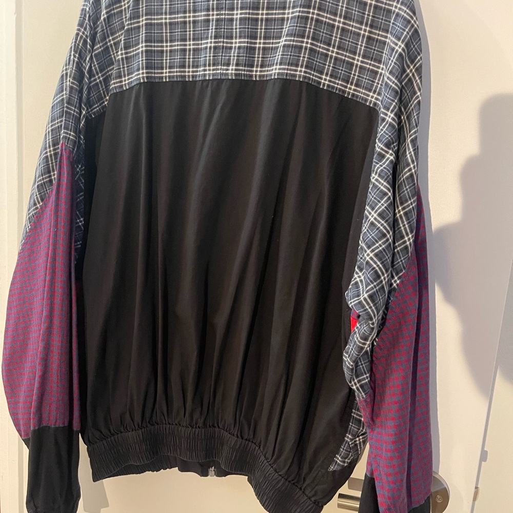 Balenciaga 2018 plaid print windbreaker
